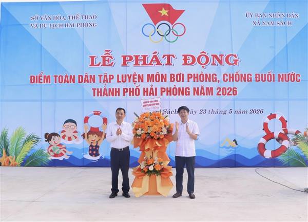 Lễ phát động điểm toàn dân tập luyện môn bơi phòng, chống đuối nước năm 2026
