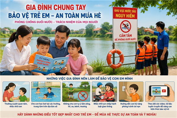 Gia đình – “lá chắn” quan trọng bảo vệ trẻ em trong dịp hè