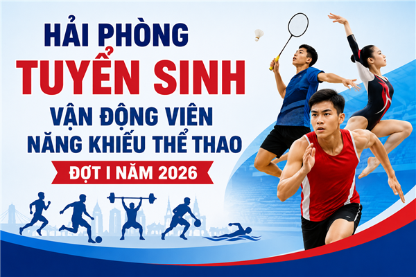 Hải Phòng tuyển sinh vận động viên năng khiếu thể thao đợt I năm 2026