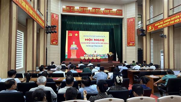 Nam Sách tổ chức hội nghị giao ban bí thư chi bộ, trưởng thôn tháng 6, triển khai nhiệm vụ trọng tâm tháng 7