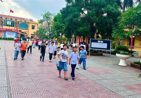 420 học sinh tham gia kiểm tra đánh giá năng lực vào lớp 6 Trường THCS Nguyễn Trãi