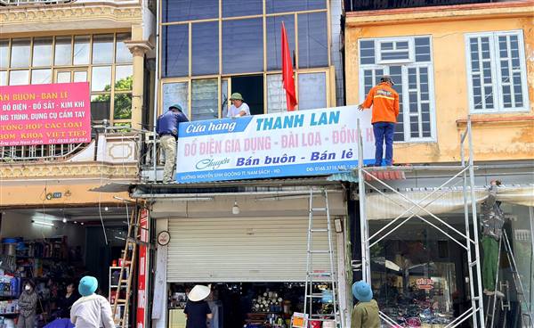 Quyết liệt giải tỏa vi phạm hành lang giao thông, lập lại trật tự đô thị tại Nam Sách
