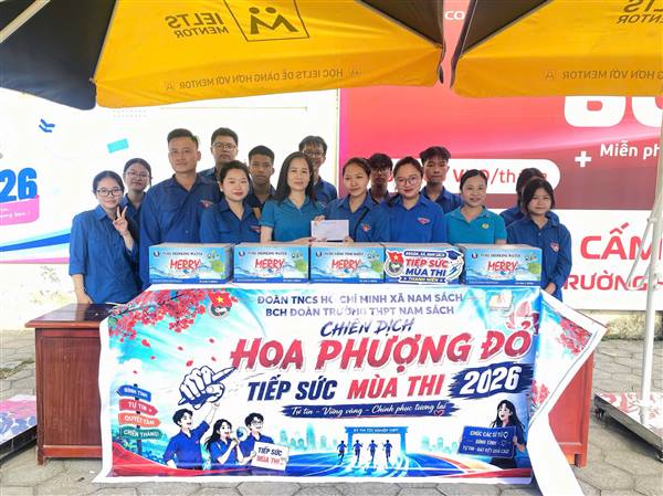 Công đoàn xã Nam Sách thăm, động viên đội hình Tiếp sức mùa thi năm 2026