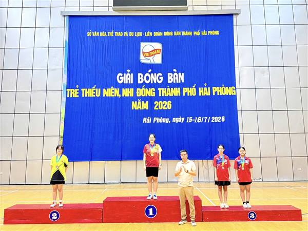 Xã Nam Sách đạt 02 Huy chương Đồng tại Giải Bóng bàn Trẻ, Thiếu niên, Nhi đồng thành phố Hải Phòng