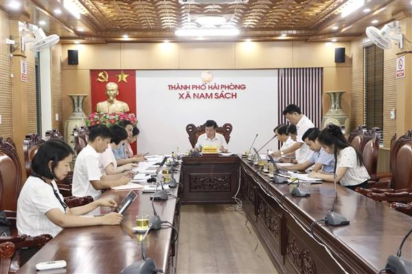 Đoàn Giám sát của Uỷ ban Kiểm tra Thành uỷ làm việc tại xã Nam Sách về thực hiện quản lý, khai thác, xử lý nhà đất dôi dư