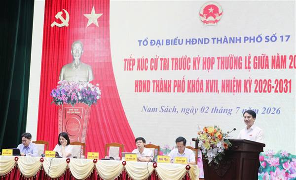 Tổ đại biểu HĐND thành phố số 17 tiếp xúc cử tri tại xã Nam Sách