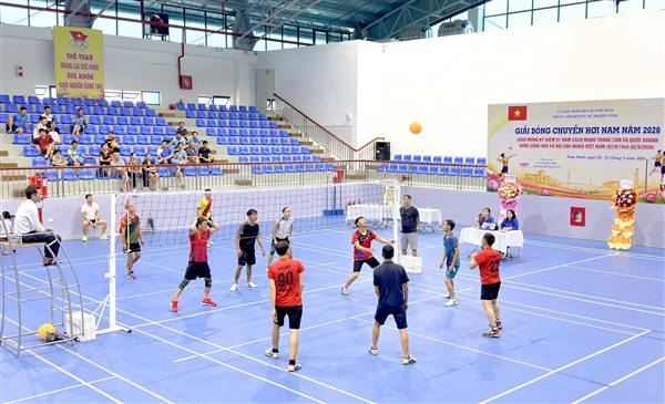 Sôi nổi Giải bóng chuyền hơi nam xã Nam Sách năm 2026