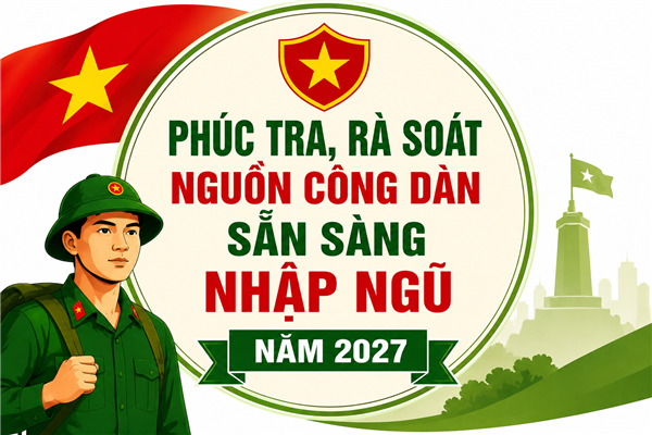 INFOGRAPHIC: THÔNG BÁO PHÚC TRA, RÀ SOÁT NGUỒN CÔNG DÂN SẴN SÀNG NHẬP NGŨ NĂM 2027