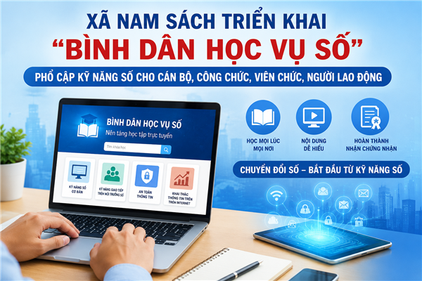 Nam Sách triển khai học tập trên nền tảng “Bình dân học vụ số”