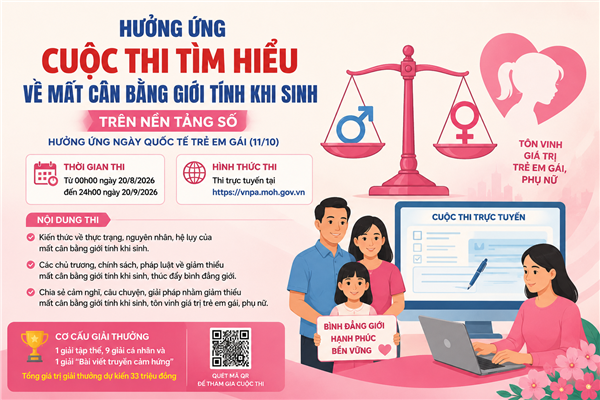 Nam Sách cùng tham gia Cuộc thi tìm hiểu về mất cân bằng giới tính khi sinh trên nền tảng số
