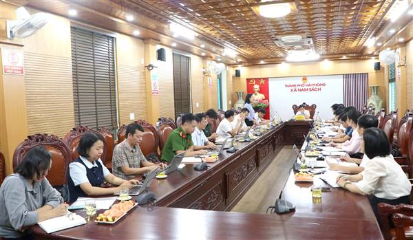 Đoàn giám sát số 553 làm việc tại xã Nam Sách