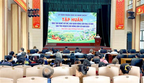 Nam Sách tập huấn kỹ năng sơ chế, bảo quản nông sản sau thu hoạch