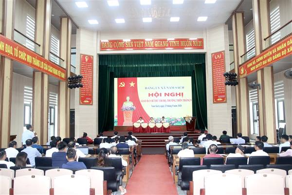 Nam Sách tổ chức hội nghị giao ban Bí thư Chi bộ, trưởng thôn tháng 9/2026
