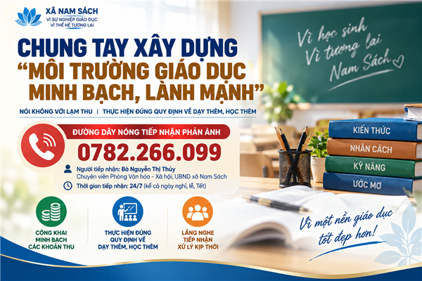 Nam Sách tăng cường kiểm tra, tiếp nhận phản ánh về lạm thu và dạy thêm