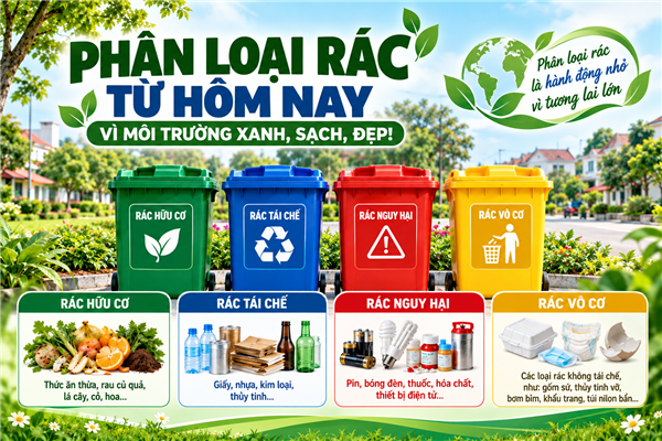 Phân loại rác tại nguồn – trách nhiệm từ mỗi gia đình