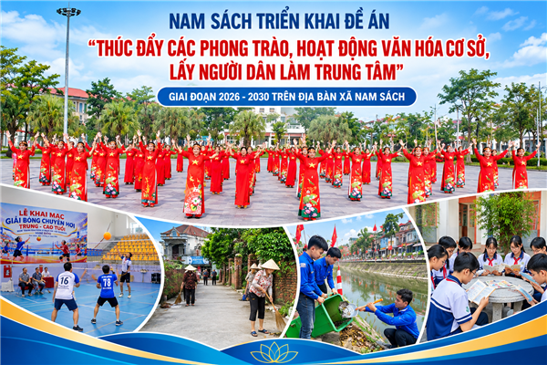 Nam Sách triển khai Đề án “Thúc đẩy các phong trào, hoạt động văn hóa cơ sở, lấy người dân làm trung tâm”
