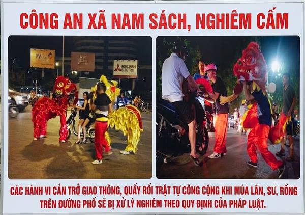 CẢNH BÁO: NGHIÊM CẤM CÁC ĐỘI MÚA LÂN CHẶN ĐẦU PHƯƠNG TIỆN ĐỂ MÚA, XIN TIỀN GÂY MẤT TTATGT