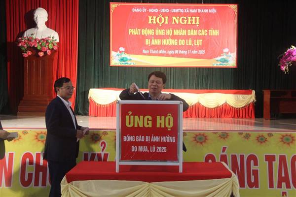 Xã Nam Thanh Miện đã vận động ủng hộ được 449.432.600 cho Nhân dân các tỉnh bị ảnh hưởng nặng nề bởi mưa lũ và Quỹ “Vì người nghèo” xã.