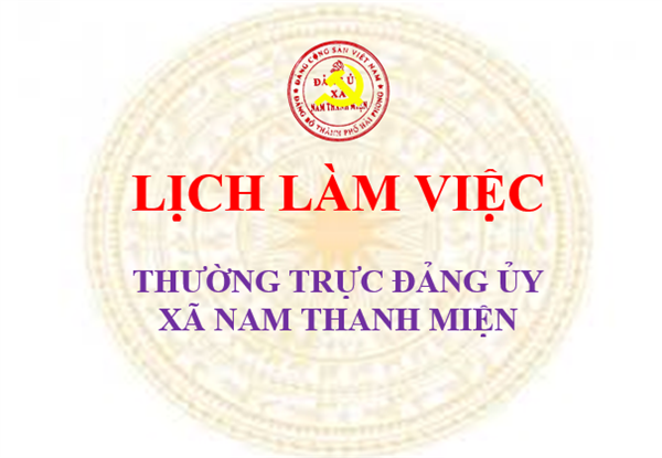LỊCH LÀM VIỆC
Thường trực Đảng ủy tuần 29 (từ ngày 28/7/2025-03/8/2025)