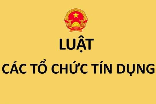 LUẬT SỬA ĐỔI BỔ SUNG MỘT SỐ ĐIỀU CỦA LUẬT CÁC TỔ CHỨC TÍN DỤNG