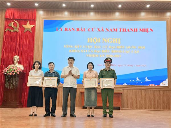 XÃ NAM THANH MIỆN TỔNG KẾT CÔNG TÁC BẦU CỬ ĐẠI BIỂU QUỐC HỘI VÀ HĐND CÁC CẤP NHIỆM KỲ 2026–2031