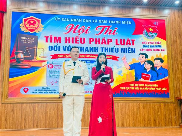 XÃ NAM THANH MIỆN TỔ CHỨC HỘI THI “TÌM HIỂU PHÁP LUẬT ĐỐI VỚI THANH THIẾU NIÊN”
