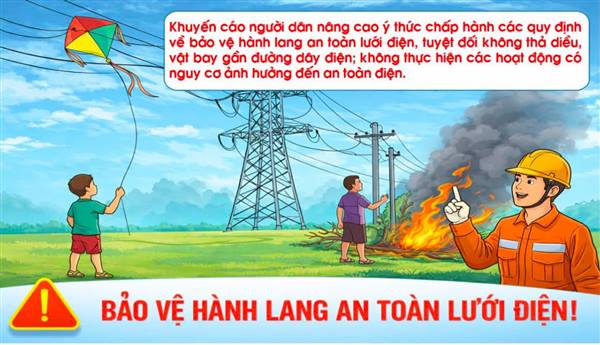 XÃ NAM THANH MIỆN TĂNG CƯỜNG PHÒNG NGỪA TAI NẠN ĐIỆN, SỰ CỐ LƯỚI ĐIỆN DO THẢ DIỀU