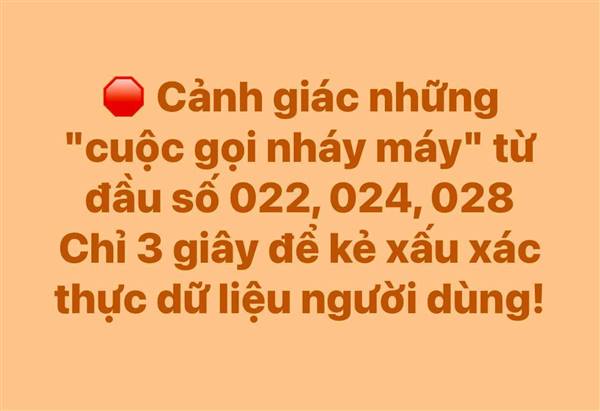 CẢNH GIÁC VỚI CUỘC GỌI “NHÁY MÁY” TỪ SỐ LẠ
