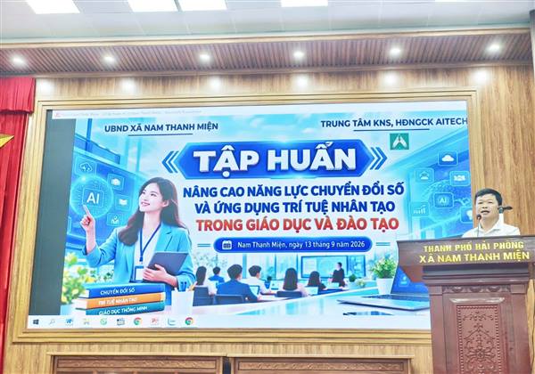 Nam Thanh Miện tập huấn nâng cao năng lực chuyển đổi số và ứng dụng trí tuệ nhân tạo trong giáo dục