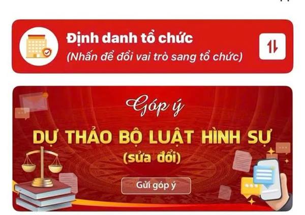 HƯỚNG DẪN NGƯỜI DÂN GÓP Ý DỰ THẢO BỘ LUẬT HÌNH SỰ (SỬA ĐỔI) TRÊN VNEID