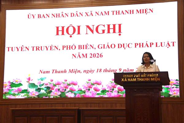 XÃ NAM THANH MIỆN TỔ CHỨC HỘI NGHỊ TUYÊN TRUYỀN, PHỔ BIẾN, GIÁO DỤC PHÁP LUẬT NĂM 2026