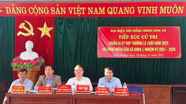 Xã Nghi Dương tổ chức Hội nghị tiếp xúc cử tri chuẩn bị Kỳ họp thứ 4 (Kỳ họp thường lệ cuối năm) HĐND xã Khóa I nhiệm kỳ 2021–2026.