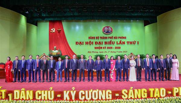 ĐẠI HỘI ĐẢNG BỘ THÀNH PHỐ HẢI PHÒNG LẦN THỨ I, NHIỆM KỲ 2025-2030 THÀNH CÔNG TỐT ĐẸP