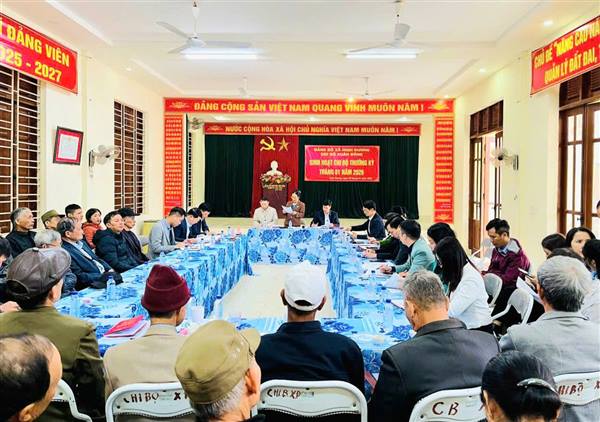 CHI BỘ THÔN XUÂN ĐÔNG XÃ NGHI DƯƠNG TỔ CHỨC SINH HOẠT CHI BỘ THƯỜNG KỲ THÁNG 01/2026