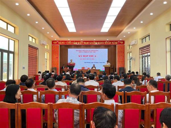 XÃ NGHI DƯƠNG TỔ CHỨC KỲ HỌP THỨ 6 (KỲ HỌP CHUYÊN ĐỀ) HĐND XÃ KHÓA I, NHIỆM KỲ 2021–2026