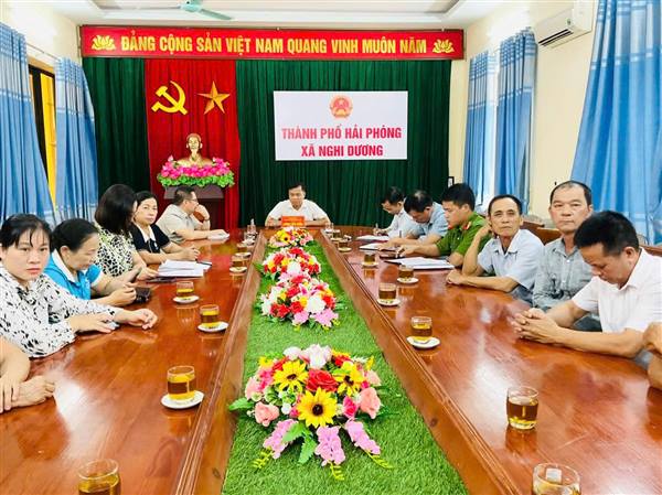 XÃ NGHI DƯƠNG THAM DỰ HỘI NGHỊ TRỰC TUYẾN TRIỂN KHAI BẢO ĐẢM TRẬT TỰ AN TOÀN GIAO THÔNG