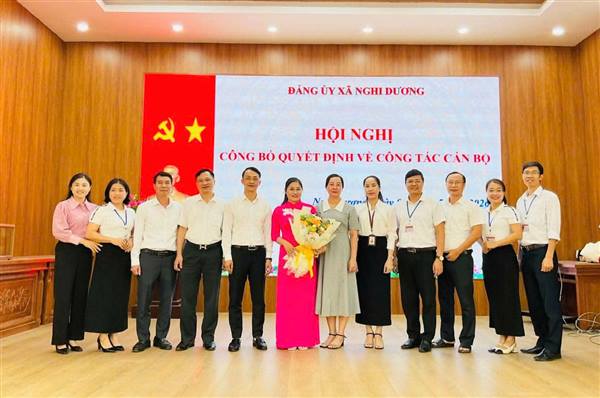 XÃ NGHI DƯƠNG CÔNG BỐ QUYẾT ĐỊNH VỀ CÔNG TÁC CÁN BỘ