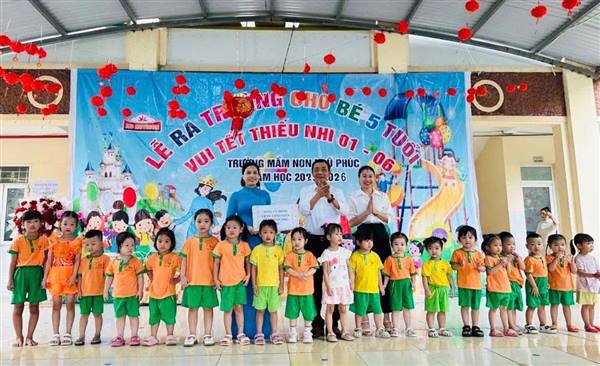 🎓🎈 ĐOÀN ĐẠI BIỂU XÃ NGHI DƯƠNG THĂM VÀ TẶNG QUÀ TRƯỜNG MẦM NON NGŨ PHÚC NHÂN DỊP LỄ TỔNG KẾT NĂM HỌC 2025 - 2026, VUI TẾT THIẾU NHI 1/6 VÀ LỄ RA TRƯỜNG CHO TRẺ 5 TUỔI