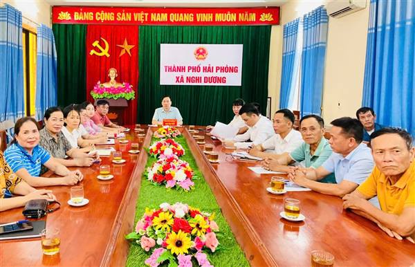 XÃ NGHI DƯƠNG THAM DỰ HỘI NGHỊ TRỰC TUYẾN TRIỂN KHAI CÔNG TÁC ĐO ĐẠC, LẬP BẢN ĐỒ ĐỊA CHÍNH