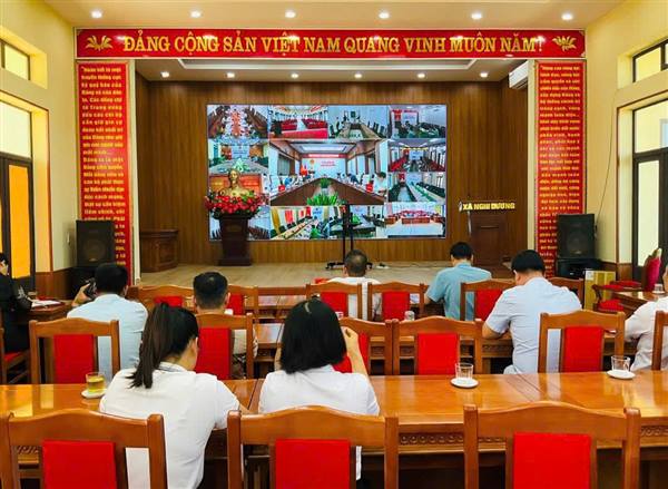 🔷 XÃ NGHI DƯƠNG THAM GIA HỘI NGHỊ TRỰC TUYẾN TOÀN THÀNH PHỐ VỀ CÔNG TÁC DỮ LIỆU ĐẤT ĐAI 🔷
