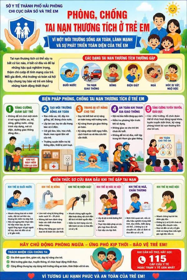 📢 PHÒNG, CHỐNG TAI NẠN THƯƠNG TÍCH Ở TRẺ EM