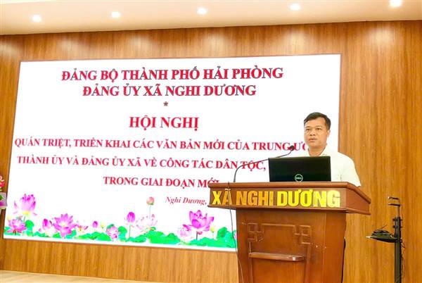 ĐẢNG ỦY XÃ NGHI DƯƠNG QUÁN TRIỆT, TRIỂN KHAI CÁC VĂN BẢN MỚI CỦA BAN BÍ THƯ VỀ CÔNG TÁC DÂN TỘC, TÔN GIÁO TRONG TÌNH HÌNH MỚI