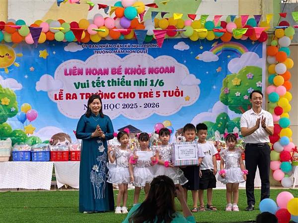  🟢ĐỒNG CHÍ PHÓ BÍ THƯ THƯỜNG TRỰC ĐẢNG ỦY XÃ NGHI DƯƠNG DỰ “LỄ TỔNG KẾT NĂM HỌC, LỄ RA TRƯỜNG CHO HỌC SINH 5 TUỔI VÀ VUI TẾT THIẾU NHI 1/6” TẠI TRƯỜNG MẦM NON DU LỄ