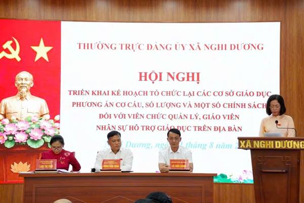 🏫 XÃ NGHI DƯƠNG TRIỂN KHAI KẾ HOẠCH TỔ CHỨC LẠI CÁC CƠ SỞ GIÁO DỤC TRÊN ĐỊA BÀN