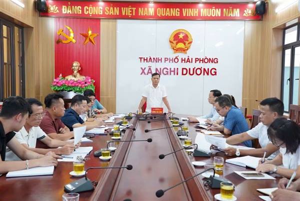📌 XÃ NGHI DƯƠNG LÀM VIỆC VỚI CÔNG TY CỔ PHẦN ĐẦU TƯ KHU CÔNG NGHIỆP VINHOMES HẢI PHÒNG VỀ TIẾN ĐỘ GIẢI PHÓNG MẶT BẰNG