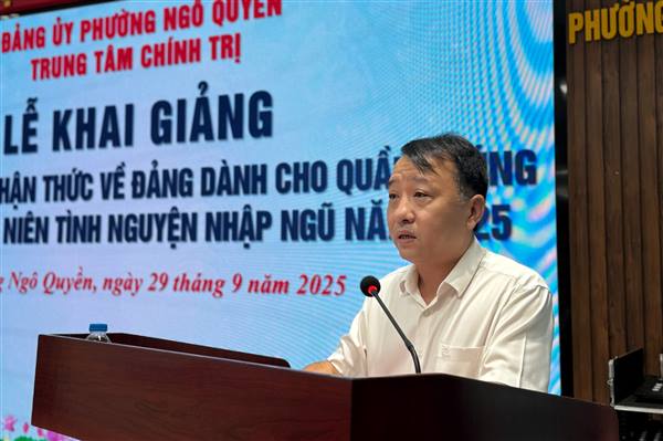Trung tâm Chính trị Phường Ngô Quyền triển khai lớp Bồi dưỡng nhận thức về Đảng