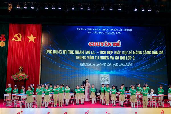 Trường TH Nguyễn Thượng Hiền tổ chức Chuyên đề cấp thành phố: “Ứng dụng trí tuệ nhân tạo (AI) - Tích hợp giáo dục kỹ năng công dân số trong môn Tự nhiên và Xã hội lớp 2.”