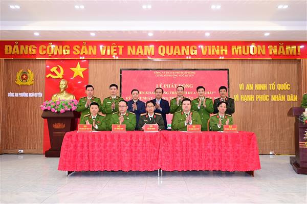 Công an phường Ngô Quyền phát động phong trào thi đua “Ba nhất”