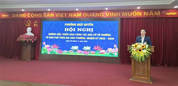 ỦY BAN NHÂN DÂN PHƯỜNG NGÔ QUYỀN 
HƯỚNG DẪN QUY TRÌNH THỰC HIỆN TỔ CHỨC BẦU CỬ TỔ TRƯỞNG TỔ DÂN PHỐ
