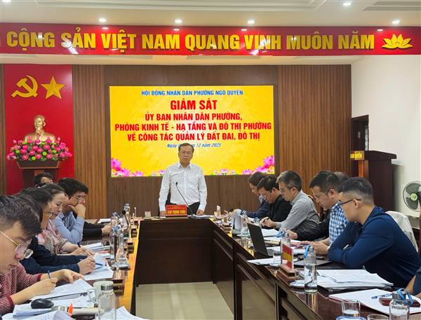 Thường trực Hội đồng nhân dân phường khảo sát tình hình giải quyết ý kiến, kiến nghị của cử tri
